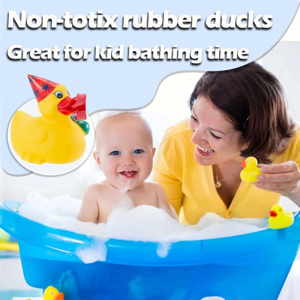 3.4 Inch Rubber Ducks Family Party Rubber Duck Bath Toys Squeaking And Tongue Blowing Party Celebration Fun All Depts. Favor Gift New Year Birthday Baby Shower Christmas Adult Gift  |  Bath Toys All Toys Bath Toys