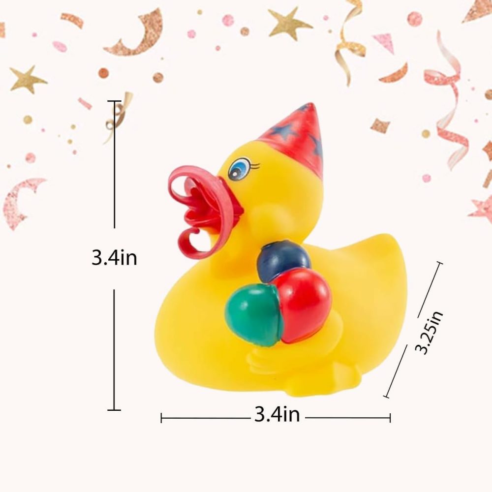 3.4 Inch Rubber Ducks Family Party Rubber Duck Bath Toys Squeaking And Tongue Blowing Party Celebration Fun All Depts. Favor Gift New Year Birthday Baby Shower Christmas Adult Gift  |  Bath Toys All Toys Bath Toys