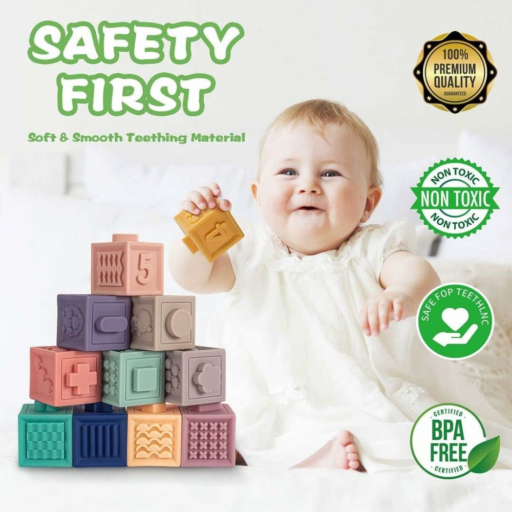 3 In 1 Montessori Toys For Babies 0-3-6-12 Months  Soft Baby Teething Toys  Stacking Building Blocks For Infants  Sensory Developmental Education Toys For Toddler Baby 12-18 Months,23 Pcs  |  Sorting & Stacking Toys All Toys Sorting & Stacking Toys