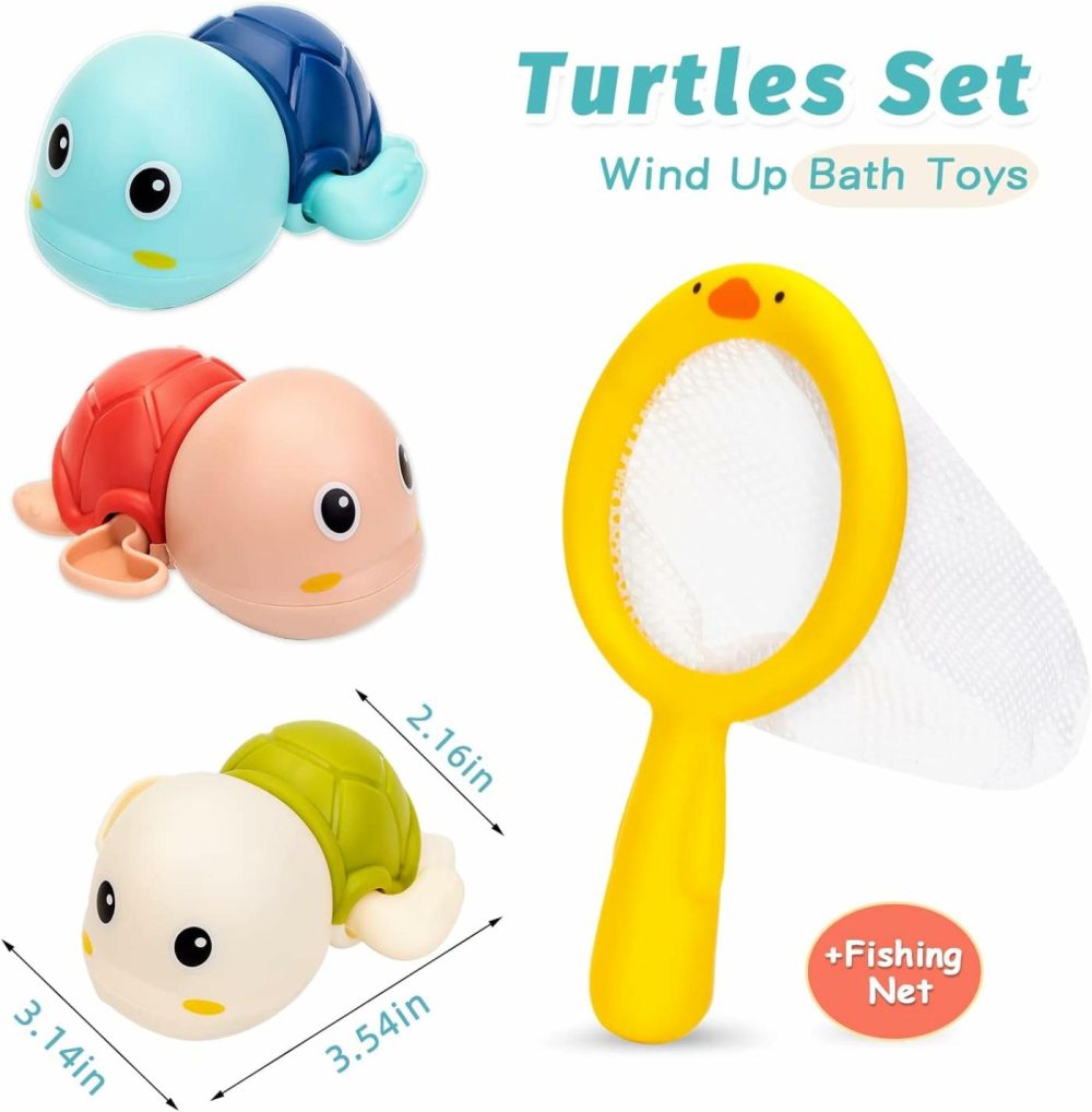 3 Pack Baby Bath Toys Swimming Turtle Water Bath Toys For Toddlers 1-3  Floating Wind Up Toys For 1-5 Year Old Boy Girls  New Born Baby Infant Bathtub Water Toys  Preschool Toddler Pool Toys  |  Bath Toys All Toys Bath Toys