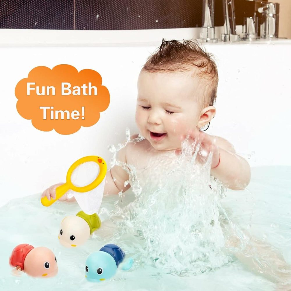 3 Pack Baby Bath Toys Swimming Turtle Water Bath Toys For Toddlers 1-3  Floating Wind Up Toys For 1-5 Year Old Boy Girls  New Born Baby Infant Bathtub Water Toys  Preschool Toddler Pool Toys  |  Bath Toys All Toys Bath Toys