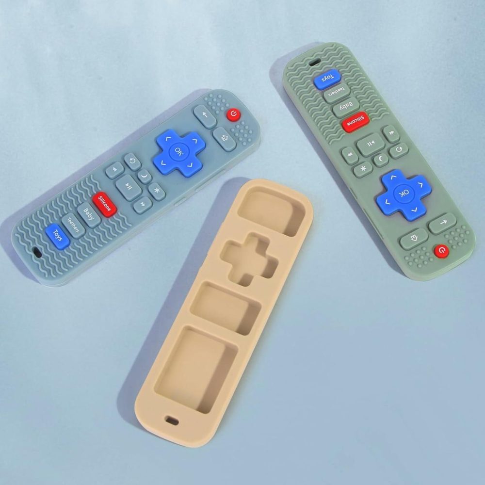 3 Pack Baby Teething Toys  Silicone Tv Remote Control Shape Teethers For Babies Toddler 0-24 Months Chew Toys  Teething Relief Baby Toys For Infants  Bpa Free Refrigerator Safe  |  Teethers All Toys Teethers