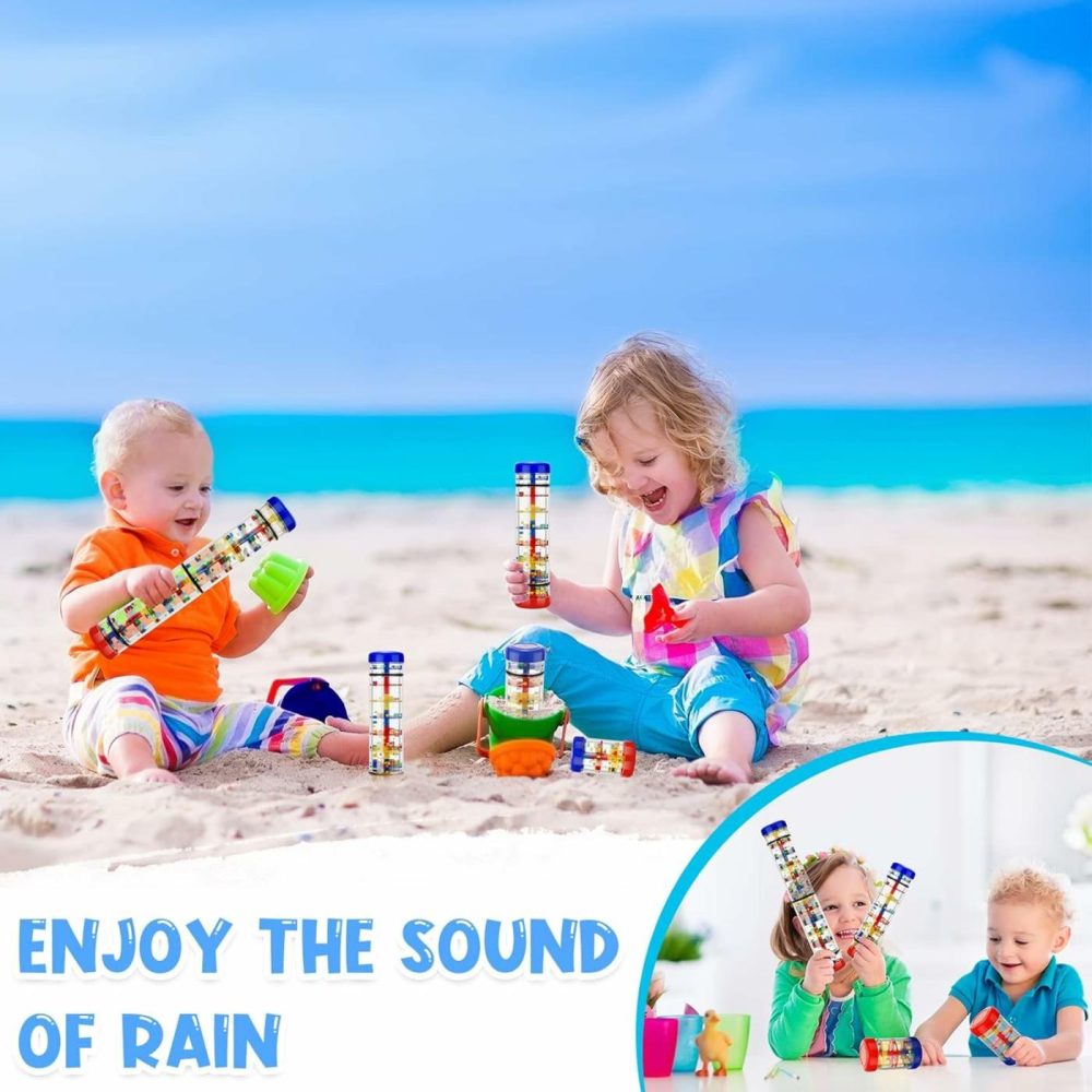 3 Pieces Rainmaker Rain Stick For Baby Shaker Sensory Auditory Musical Instrument Rattle Tube Plastic Toy For Boys And Girls  4 Inches  8 Inches  12 Inches  One For Each Size  |  Rattles & Plush Rings All Toys Rattles & Plush Rings