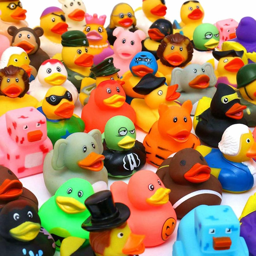 30 Pack Rubber Duck For Jeeps Ducking – 2″ Bulk Floater Duck For Kids – Baby Bath Toy Assortment – Party Favors  Birthdays  Bath Time  And More (30 Varieties)  |  Bath Toys All Toys Bath Toys