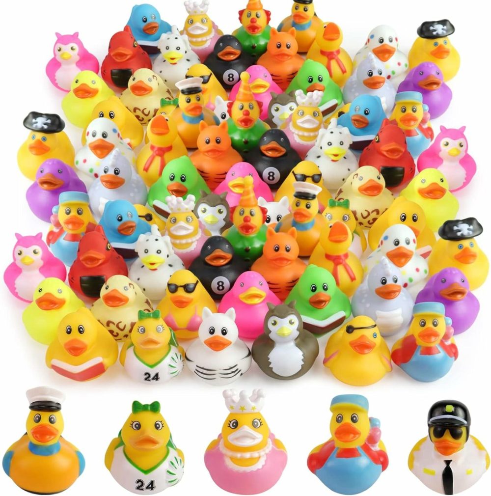 30 Pack Rubber Ducks,Assortment Rubber Duckies In Bulks For Jeep Ducking Floater Duck Bath Toys Party Favors Classroom Incentives  |  Bath Toys All Toys Bath Toys