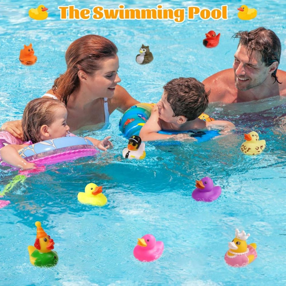 30 Pack Rubber Ducks,Assortment Rubber Duckies In Bulks For Jeep Ducking Floater Duck Bath Toys Party Favors Classroom Incentives  |  Bath Toys All Toys Bath Toys