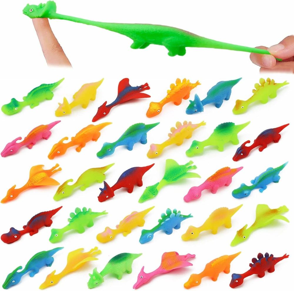 30 Pcs Slingshot Dinosaur Finger Toys  Catapult Toys As Fun As Slingshot Chicken  Cute Shapes  More Colors  Great For Flying Games And Party Favors.  |  Bath Toys All Toys 3 Dinosaur Style