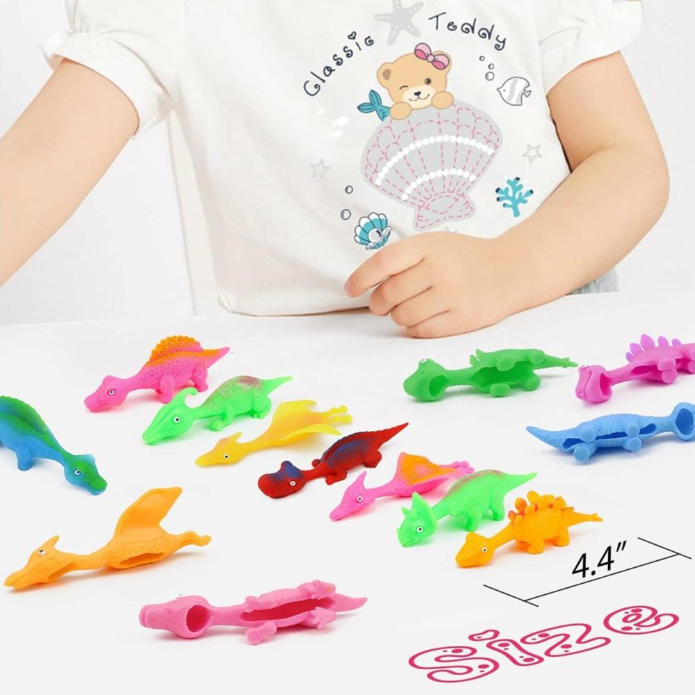 30 Pcs Slingshot Dinosaur Finger Toys  Catapult Toys As Fun As Slingshot Chicken  Cute Shapes  More Colors  Great For Flying Games And Party Favors.  |  Bath Toys All Toys 3 Dinosaur Style