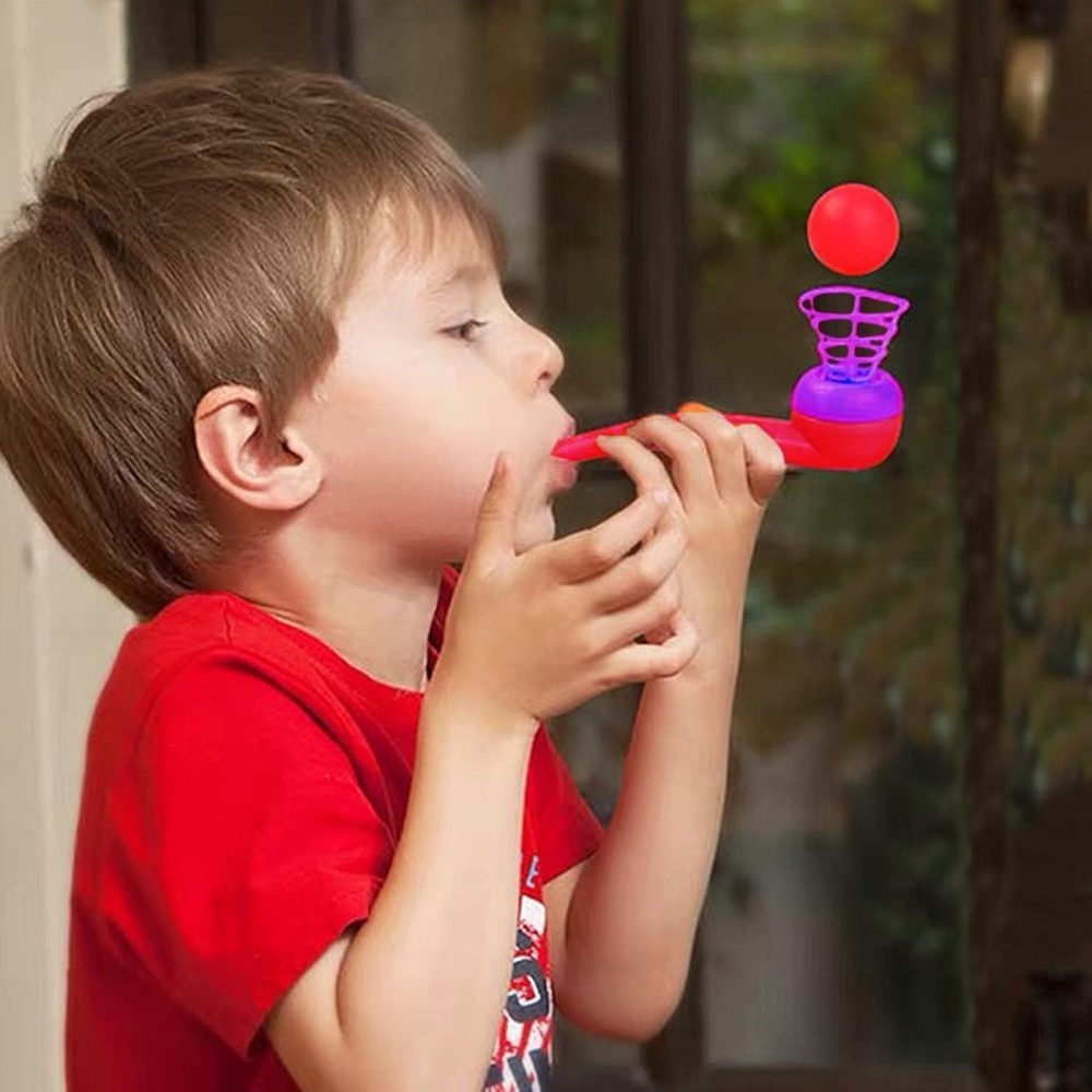 30Pcs Ball Blowing Toy Floating Blow Pipe Balls For Kids Boys Girls Toys Blowing Ball Party (Random Color)  |  Balls All Toys Balls