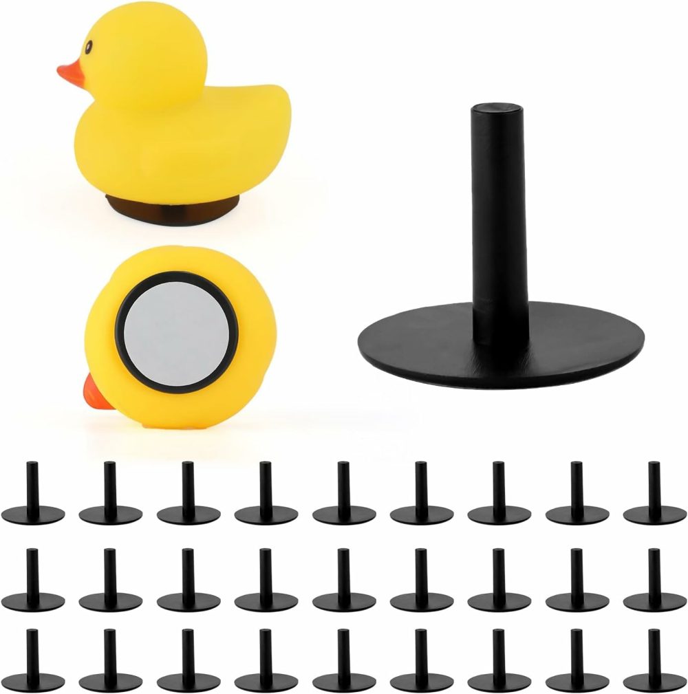 30Pcs Rubber Duck Plug  Self-Adhesive Rubber Duck Holder For Jeep Dashboard  Duck Plug Mount Holder For Display Jeep Duck Lovers  Not Include Rubber Duck (Black)  |  Bath Toys All Toys Bath Toys