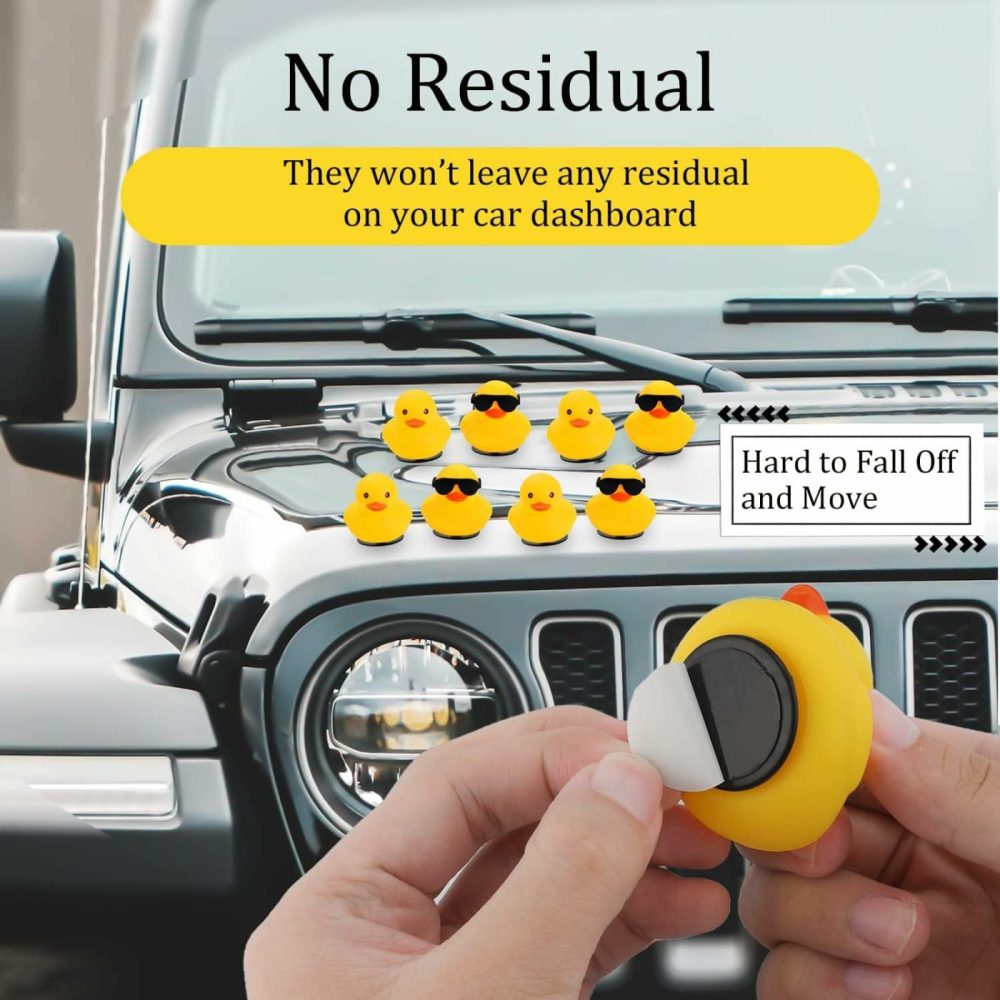 30Pcs Rubber Duck Plug  Self-Adhesive Rubber Duck Holder For Jeep Dashboard  Duck Plug Mount Holder For Display Jeep Duck Lovers  Not Include Rubber Duck (Black)  |  Bath Toys All Toys Bath Toys