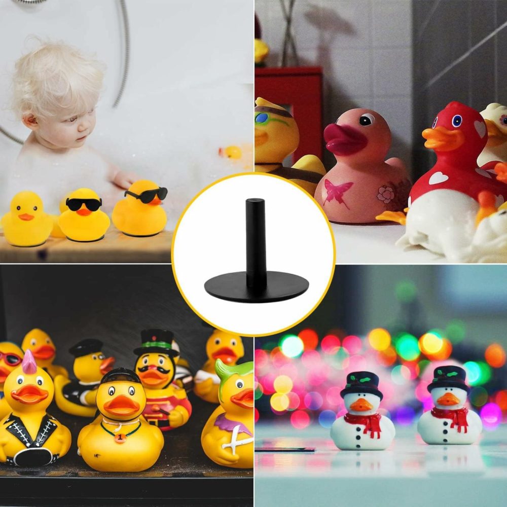 30Pcs Rubber Duck Plug  Self-Adhesive Rubber Duck Holder For Jeep Dashboard  Duck Plug Mount Holder For Display Jeep Duck Lovers  Not Include Rubber Duck (Black)  |  Bath Toys All Toys Bath Toys