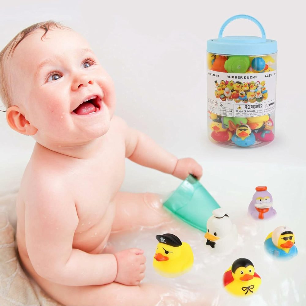 30Pcs Rubber Ducks Bath Toys For Toddlers 1-3,Assorted Duckies Bathtime Soft Baby Pool Toys Birthday Gifts  |  Bath Toys All Toys Bath Toys