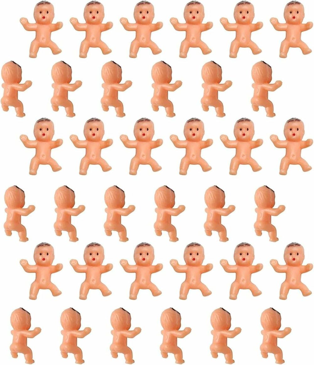 36Pcs Mini Plastic Babies For Baby Shower  Ice Cube Game  Party Decorations  Baby Toys  |  Bath Toys All Toys Bath Toys