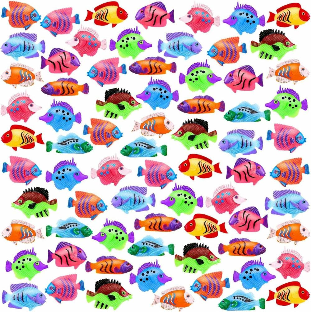 36Pcs Plastic Fish Toys  Tropical Fish  Mini Plastic Fish  Toy Fish Set For Children’s Party Supplies And Decoration  |  Bath Toys All Toys Bath Toys