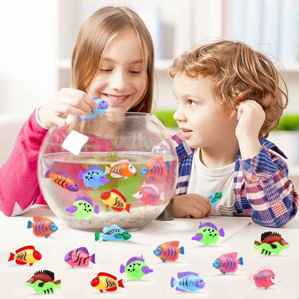 36Pcs Plastic Fish Toys  Tropical Fish  Mini Plastic Fish  Toy Fish Set For Children’s Party Supplies And Decoration  |  Bath Toys All Toys Bath Toys