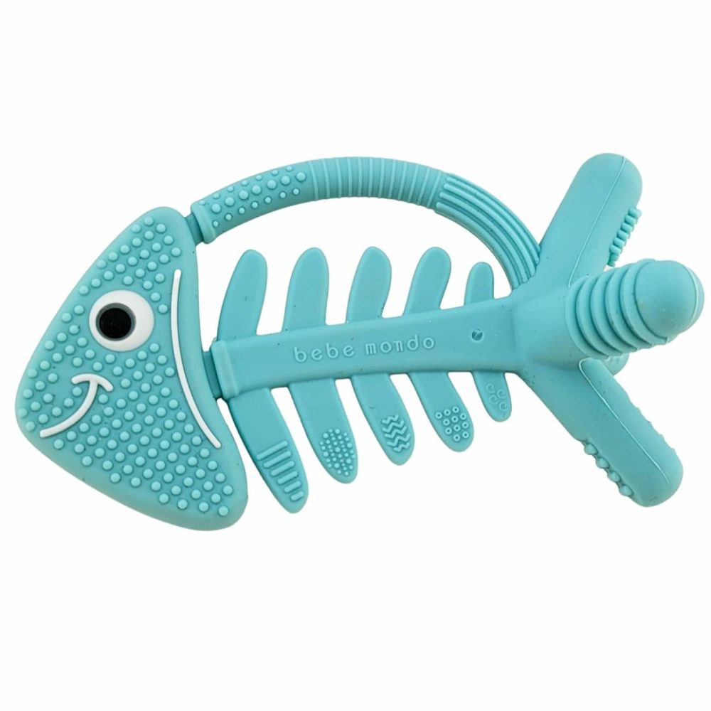 3D Fish Teething Toys For Babies 0-6 Months Baby Teether Ring 100% Silicone  Infant Newborn Toys For Teething Relief  Brain Development For Babies,Toddlers  Usa Patent Pending(1-Turquoise/Light Blue)  |  Teethers All Toys 1-Turquoise/Light Blue