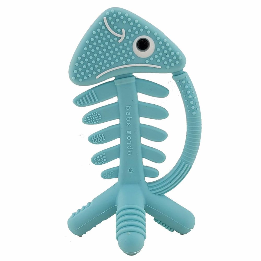 3D Fish Teething Toys For Babies 0-6 Months Baby Teether Ring 100% Silicone  Infant Newborn Toys For Teething Relief  Brain Development For Babies,Toddlers  Usa Patent Pending(1-Turquoise/Light Blue)  |  Teethers All Toys 1-Turquoise/Light Blue