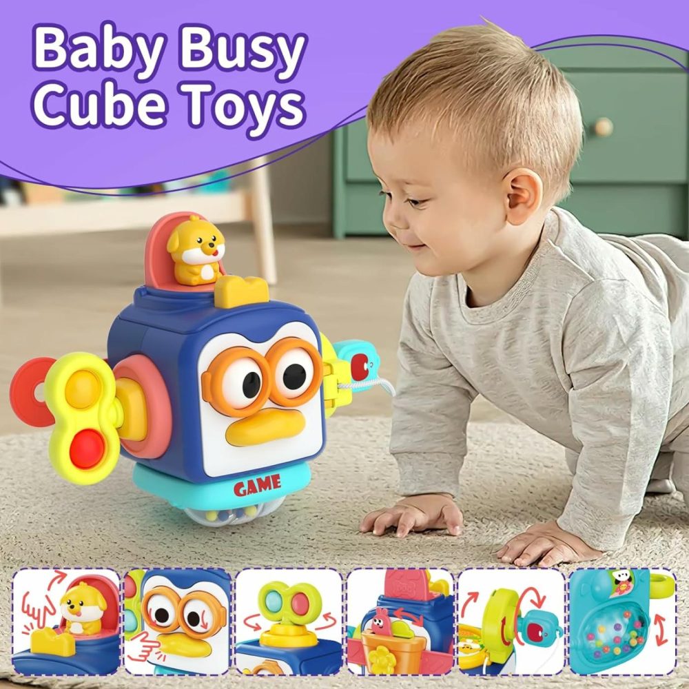 4 In 1 Baby Toy For 6 12 18 Month  Montessori Toys For Babies 6-12 Months  Baby Busy Cube Toys  Stacking Toys  Unicorn Pull String Travel Toy  Piano Xylophone Toy  Birthday Gift For 5 6 9 Month Baby  |  Sorting & Stacking Toys All Toys Sorting & Stacking Toys