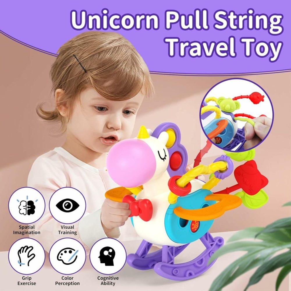 4 In 1 Baby Toy For 6 12 18 Month  Montessori Toys For Babies 6-12 Months  Baby Busy Cube Toys  Stacking Toys  Unicorn Pull String Travel Toy  Piano Xylophone Toy  Birthday Gift For 5 6 9 Month Baby  |  Sorting & Stacking Toys All Toys Sorting & Stacking Toys