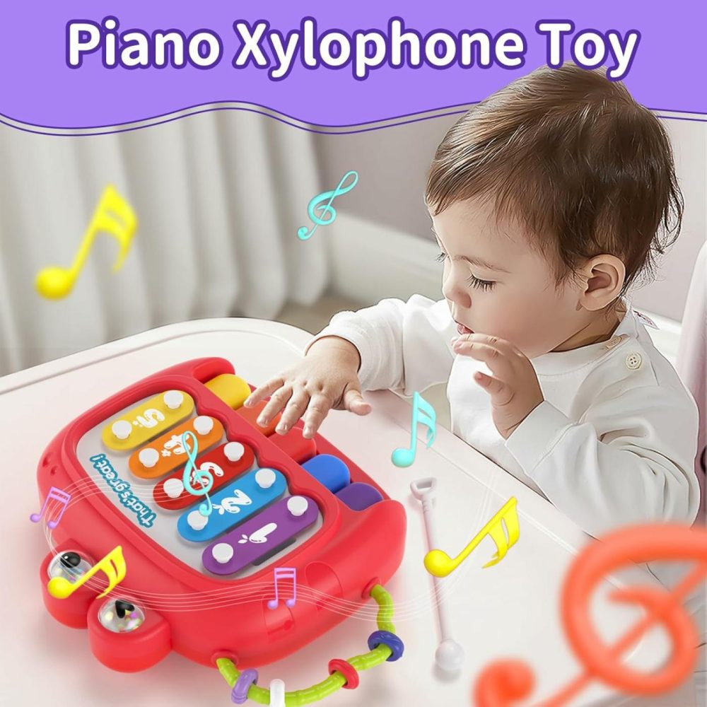 4 In 1 Baby Toy For 6 12 18 Month  Montessori Toys For Babies 6-12 Months  Baby Busy Cube Toys  Stacking Toys  Unicorn Pull String Travel Toy  Piano Xylophone Toy  Birthday Gift For 5 6 9 Month Baby  |  Sorting & Stacking Toys All Toys Sorting & Stacking Toys