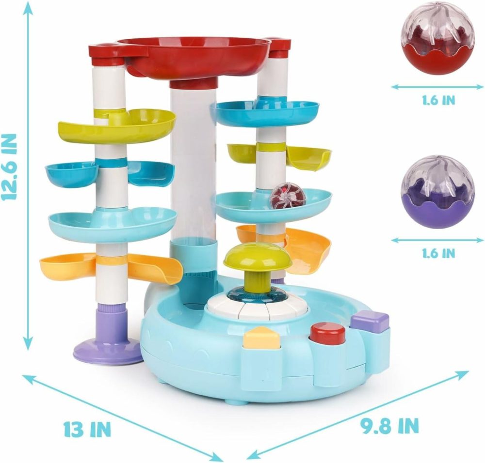 4 Layer Ball Drop Toy And Roll Swirling Tower For Baby And Toddler Toy Busy Ball Popper Toy Ball Activity Toy With Music Lighting,Ball Run Ramp For Baby Learning Preschool Educational Toy  |  Balls All Toys Balls