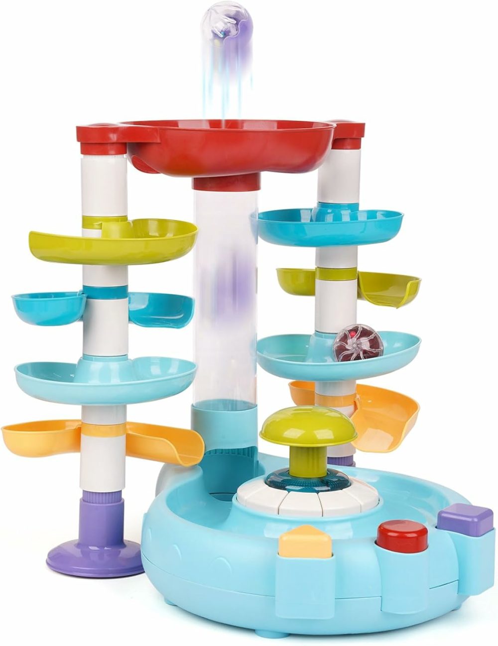 4 Layer Ball Drop Toy And Roll Swirling Tower For Baby And Toddler Toy Busy Ball Popper Toy Ball Activity Toy With Music Lighting,Ball Run Ramp For Baby Learning Preschool Educational Toy  |  Balls All Toys Balls