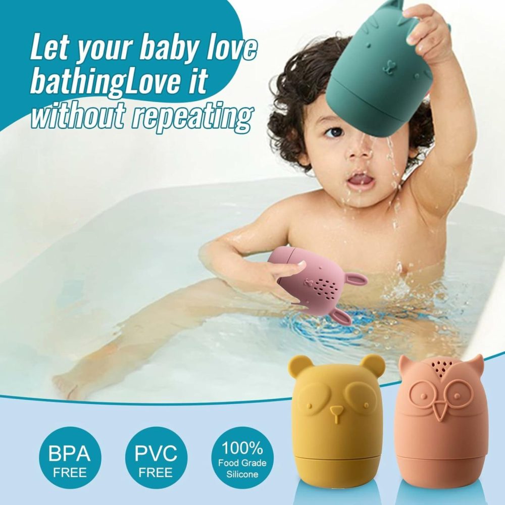 4 Pcs Baby Bath Toys 100% Food Grade Silicone Bath Toy For Baby Pool Toys（4Pcs）  |  Bath Toys All Toys Bath Toys