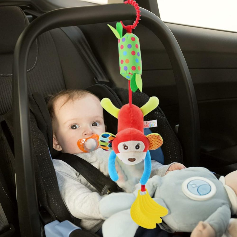 4 Piece Baby Stroller Toy Sensory Musical Toys  Soft Rattles Hanging Plush Activity Crib Car Seat Toys For Babies Boy Girl  |  Car Seat & Stroller Toys All Toys Car Seat & Stroller Toys