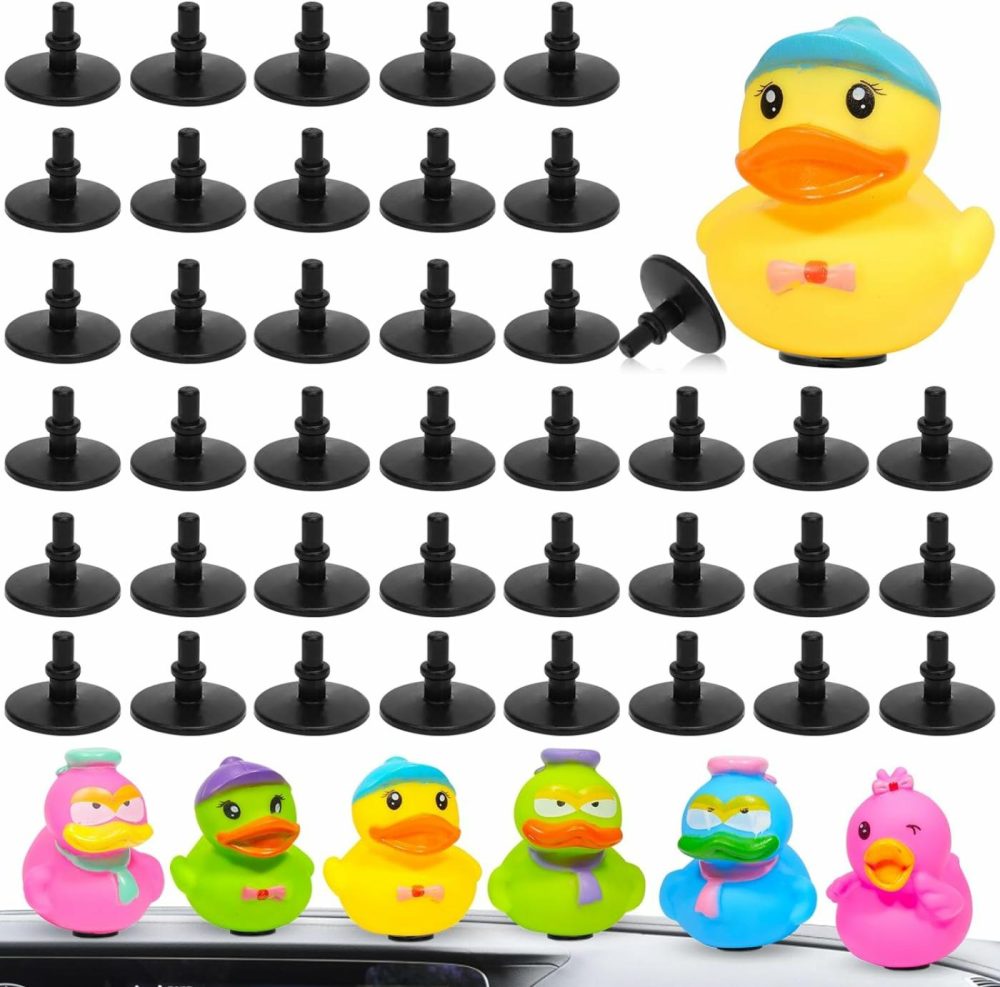 40Pcs Duck Plug – Rubber Duck Mount  Rubber Duck Holder For Jeep Dash And Fixed Display  Duck Stand For Jeep Lover  Black (Excluding Rubber Duck)  |  Bath Toys All Toys Bath Toys