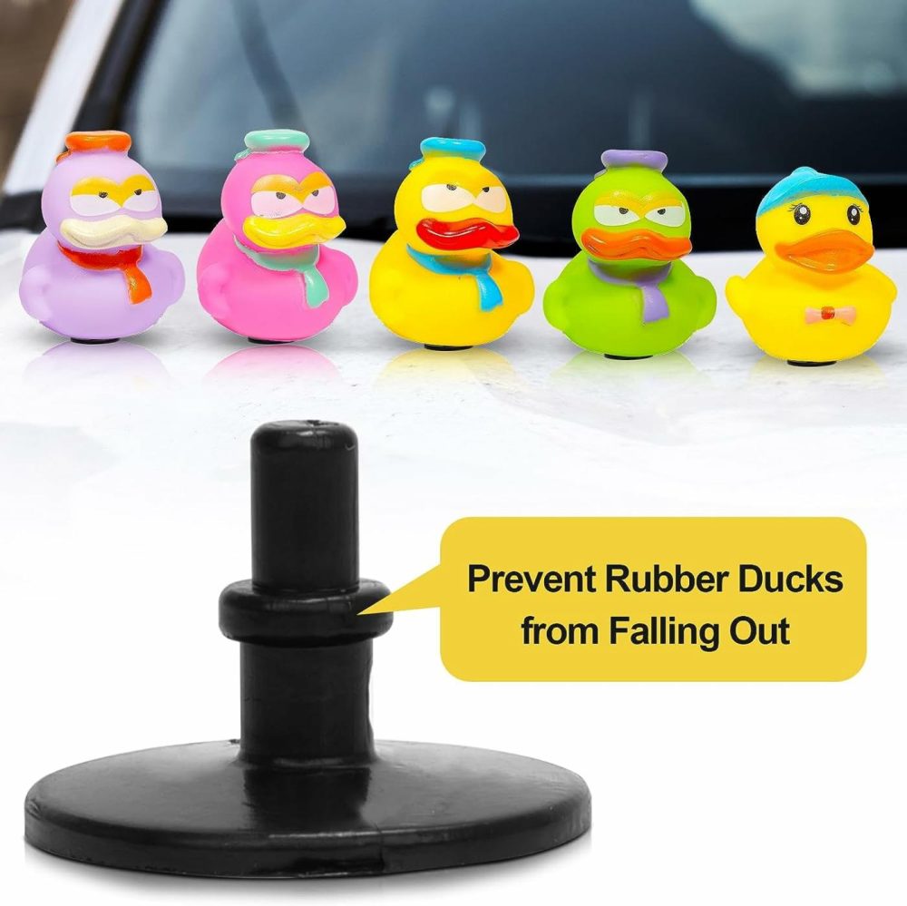 40Pcs Duck Plug – Rubber Duck Mount  Rubber Duck Holder For Jeep Dash And Fixed Display  Duck Stand For Jeep Lover  Black (Excluding Rubber Duck)  |  Bath Toys All Toys Bath Toys