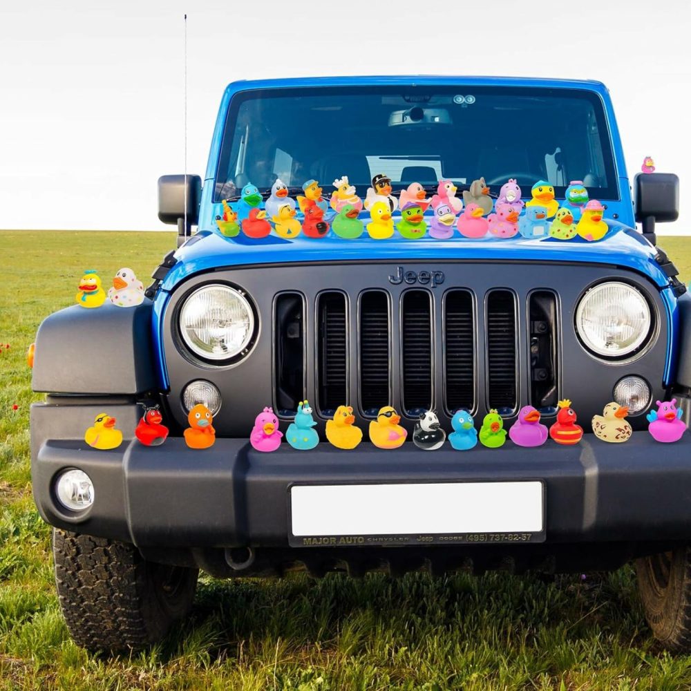 40Pcs Duck Plug – Rubber Duck Mount  Rubber Duck Holder For Jeep Dash And Fixed Display  Duck Stand For Jeep Lover  Black (Excluding Rubber Duck)  |  Bath Toys All Toys Bath Toys