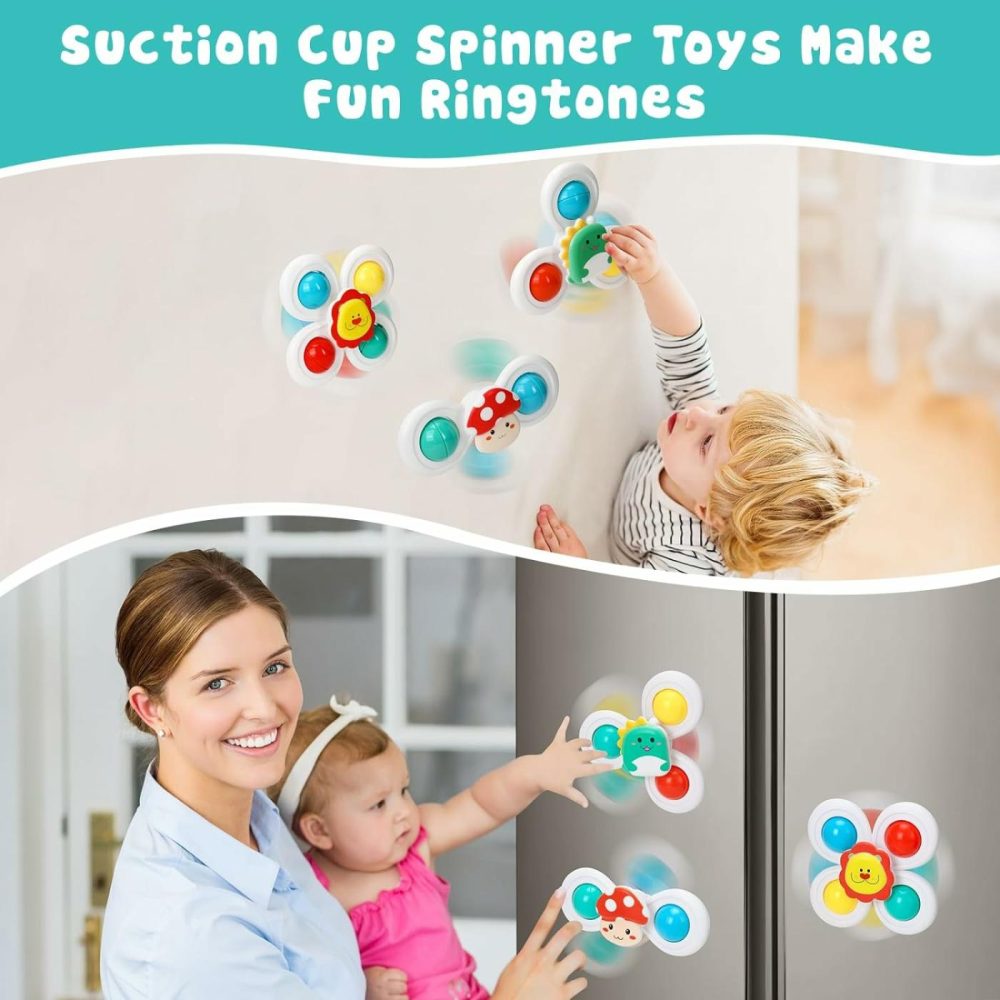 5 In 1 Baby Toys 6 To 12 Months  Montessori Baby Toys For 6+ Month Old  Suction Cup Spinner Toys For Babies  Stacking Blocks & Stacking Cups & Sensory Toys For Toddlers 6+Month Old Gifts-32Pcs  |  Sorting & Stacking Toys All Toys 5in1-32pcs