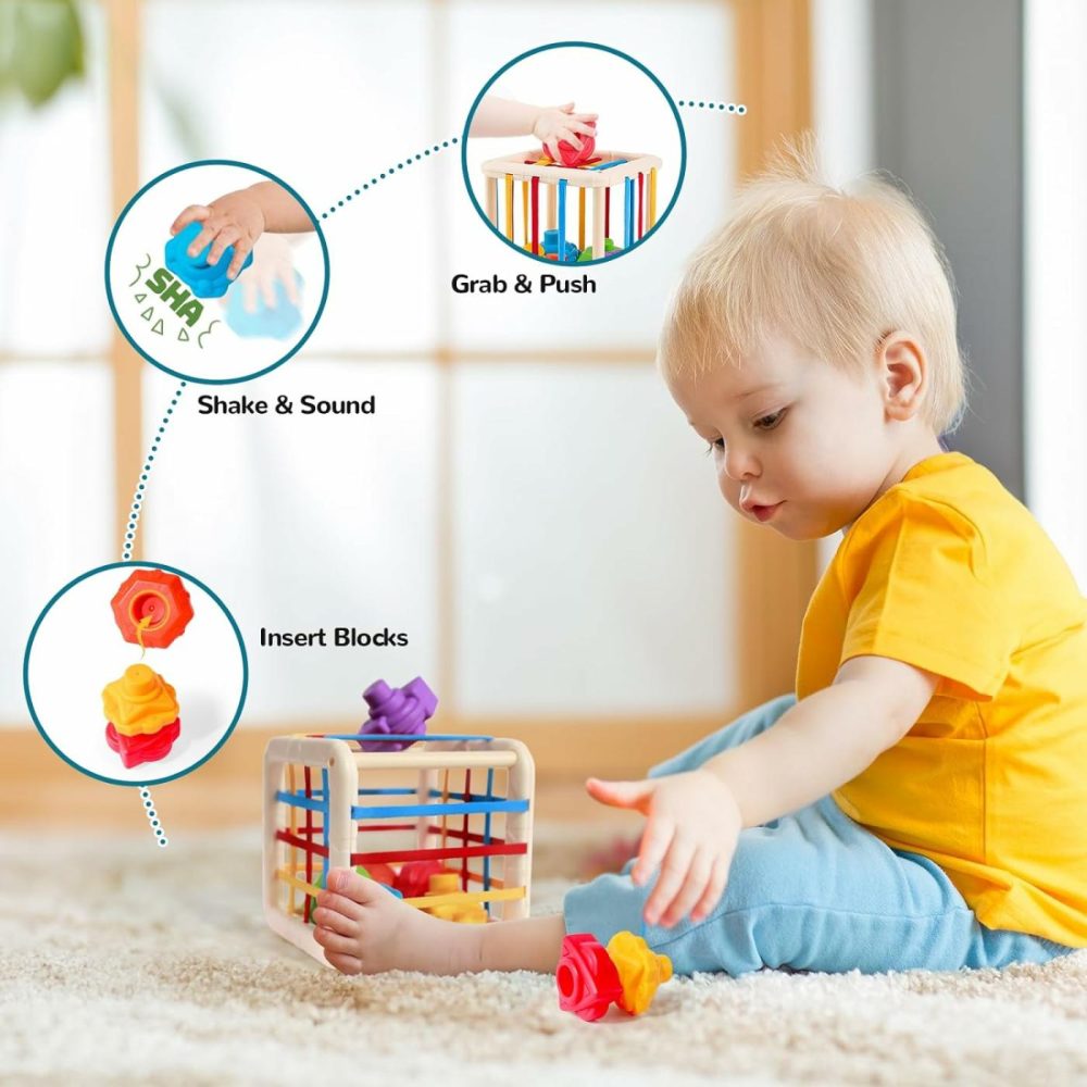 5 In 1 Baby Toys 6 To 12 To 18 Months  Montessori Toys For 1 Year Old  Sensory Toys For Babies  Baby Tissue Box Toy  Stacking Cups  Shape Sorter Cube Sensory Toys  Teething Rattles Toys  Crab Toy  |  Sorting & Stacking Toys All Toys Sorting & Stacking Toys