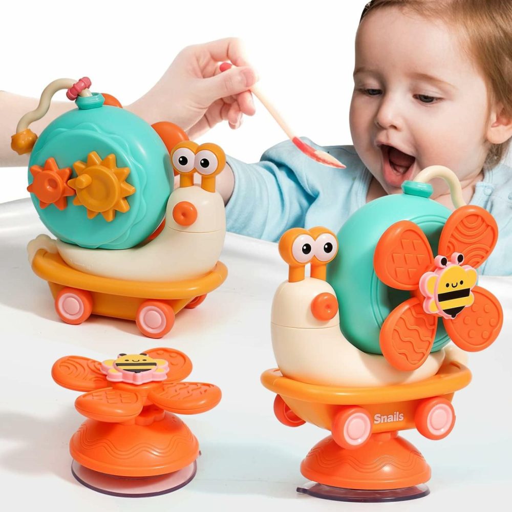 5-In-1 High Chair Toy With Suction Cups Spinner Montessori Toys For Toddler 1-3 Year Old-Fine Motor Infant Tray Sensory Travel Toys For Baby 6-12-18 Months Boy Girl Newborn Birthday Gift  |  Rattles & Plush Rings All Toys Rattles & Plush Rings