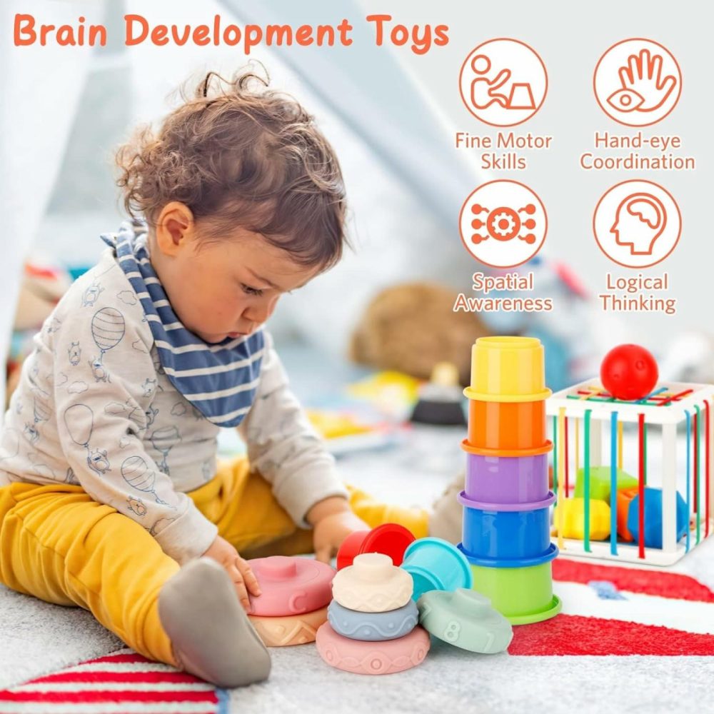 5 In 1 Montessori Toys Gift Set For Babies 0-18 Months – Sensory Learning Activities  |  Sorting & Stacking Toys All Toys Sorting & Stacking Toys