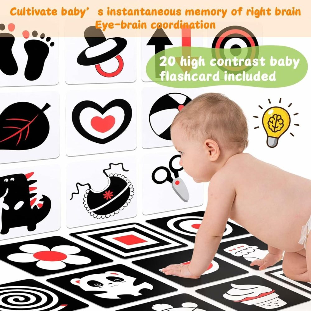 5 Pcs Black And White High Contrast Baby Toys 0-3 Months For Newborn  Tummy Time Toys Montessori Toys For Babies 0 3 6 9 Months – Infant Sensory Soft Book Toys For Babies Baby Gifts  |  Car Seat & Stroller Toys All Toys Car Seat & Stroller Toys