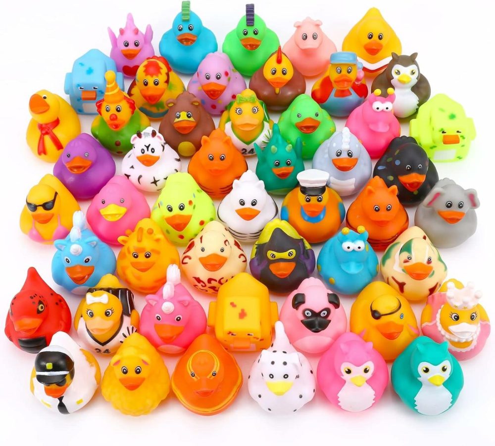 50 Pack Rubber Ducks In Bulk  Jeep Ducks For Ducking  Assorted Rubber Ducks Jeep Ducking  Baby Showers Accessories  Birthday Gifts  Floater Duck Bath Toys For Kids  |  Bath Toys All Toys Bath Toys