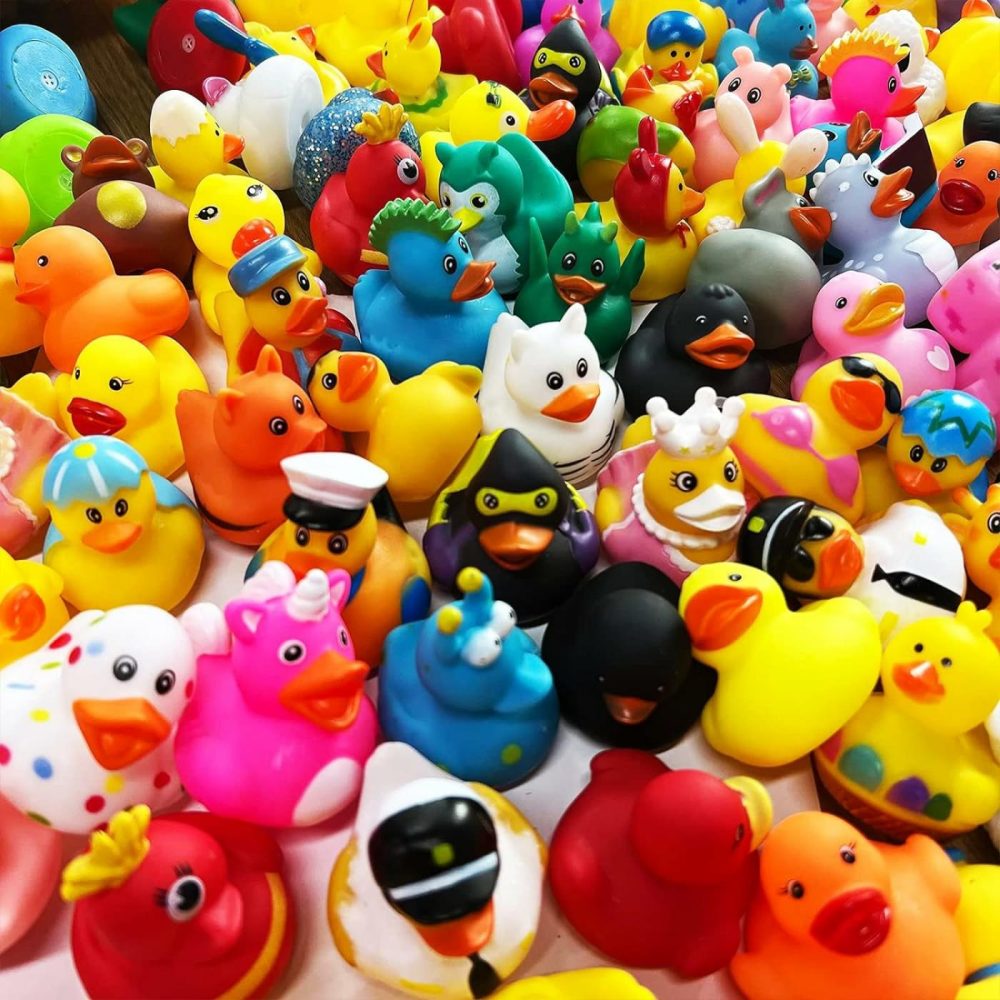 50 Pack Rubber Ducks In Bulk,Assortment Duckies For Jeep Ducking Floater Duck Bath Toys Party Favors  |  Bath Toys All Toys Bath Toys