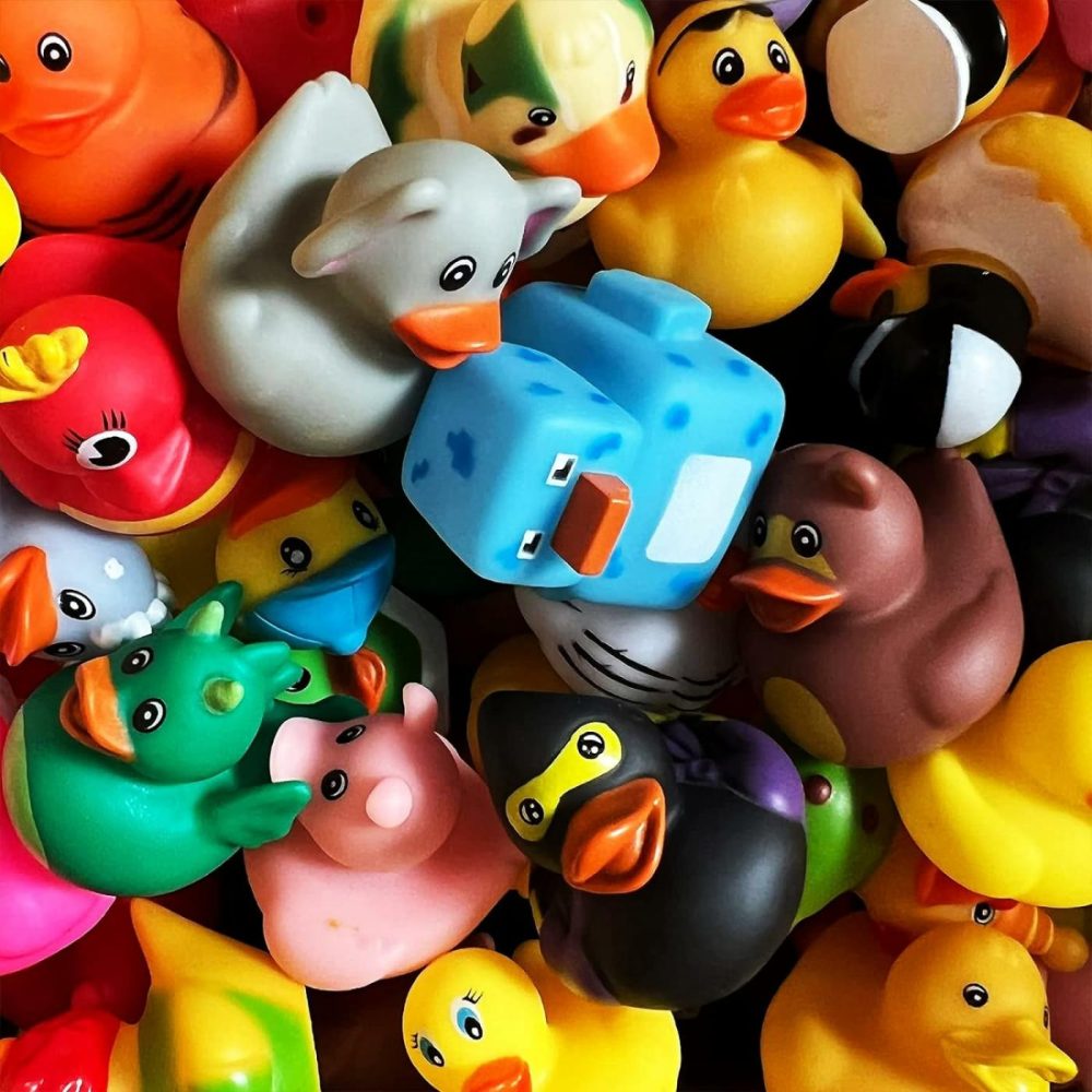 50 Pack Rubber Ducks In Bulk,Assortment Duckies For Jeep Ducking Floater Duck Bath Toys Party Favors  |  Bath Toys All Toys Bath Toys