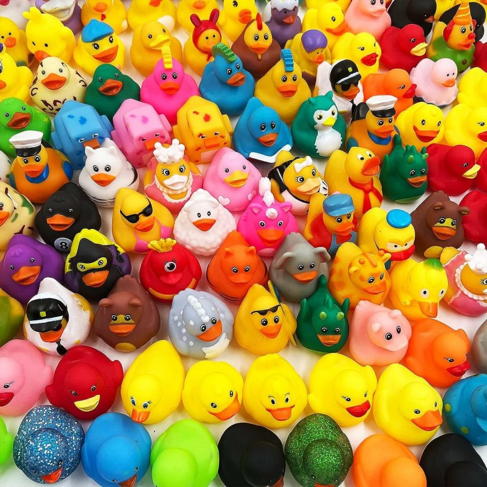 50 Pack Rubber Ducks In Bulk,Assortment Duckies For Jeep Ducking Floater Duck Bath Toys Party Favors  |  Bath Toys All Toys Bath Toys