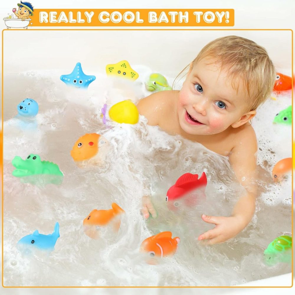 50 Pcs Baby Bath Toys Bulk Infant Bath Toys Water Float Squeak Rubber Animal Toys Bathtub Pool Toy For Toddlers Kids Bath Time Shower Party Favors Birthday Gifts  Random Style  |  Bath Toys All Toys Bath Toys