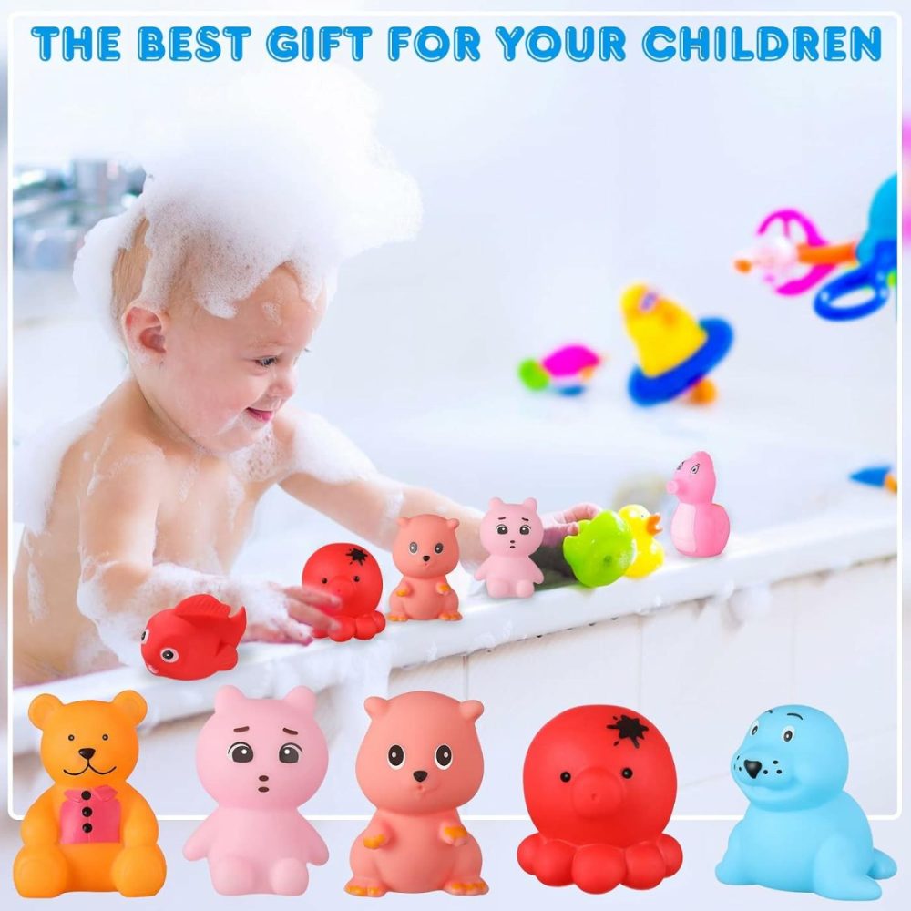 50 Pcs Baby Bath Toys Bulk Infant Bath Toys Water Float Squeak Rubber Animal Toys Bathtub Pool Toy For Toddlers Kids Bath Time Shower Party Favors Birthday Gifts  Random Style  |  Bath Toys All Toys Bath Toys