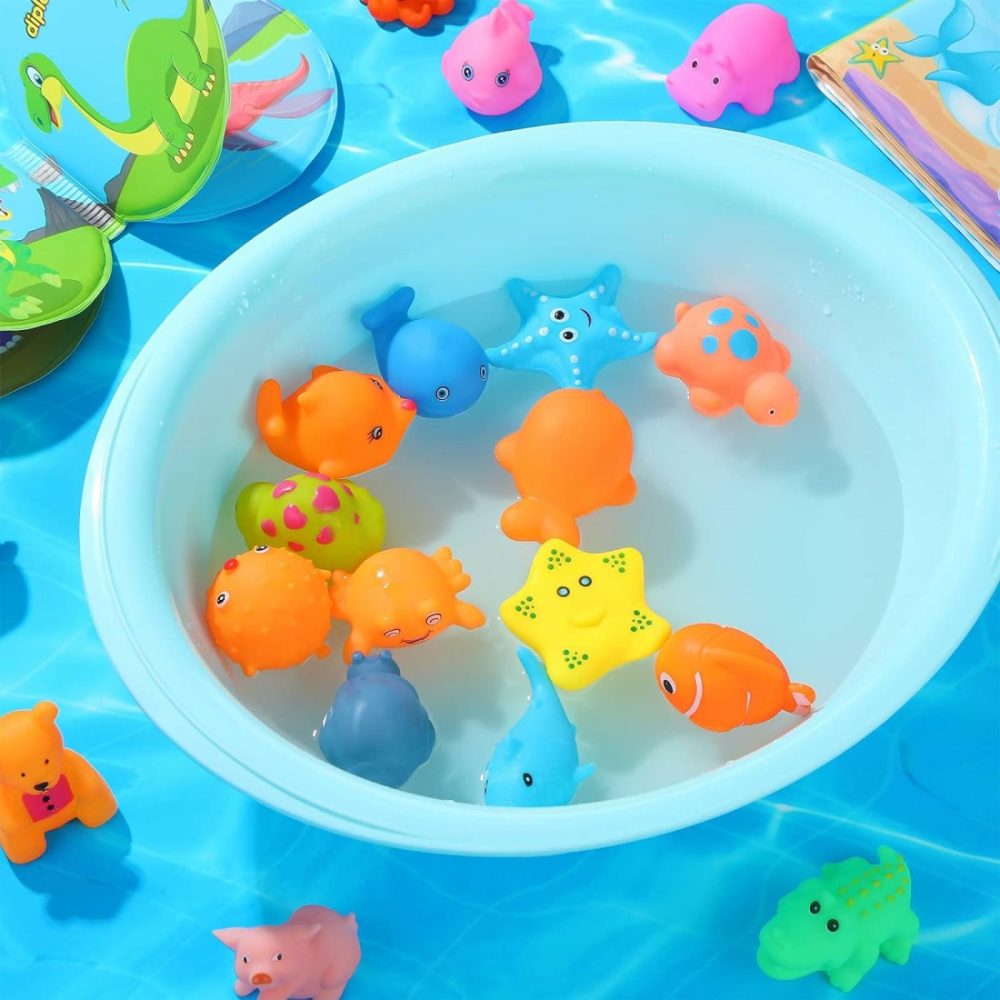 50 Pcs Baby Bath Toys Bulk Infant Bath Toys Water Float Squeak Rubber Animal Toys Bathtub Pool Toy For Toddlers Kids Bath Time Shower Party Favors Birthday Gifts  Random Style  |  Bath Toys All Toys Bath Toys