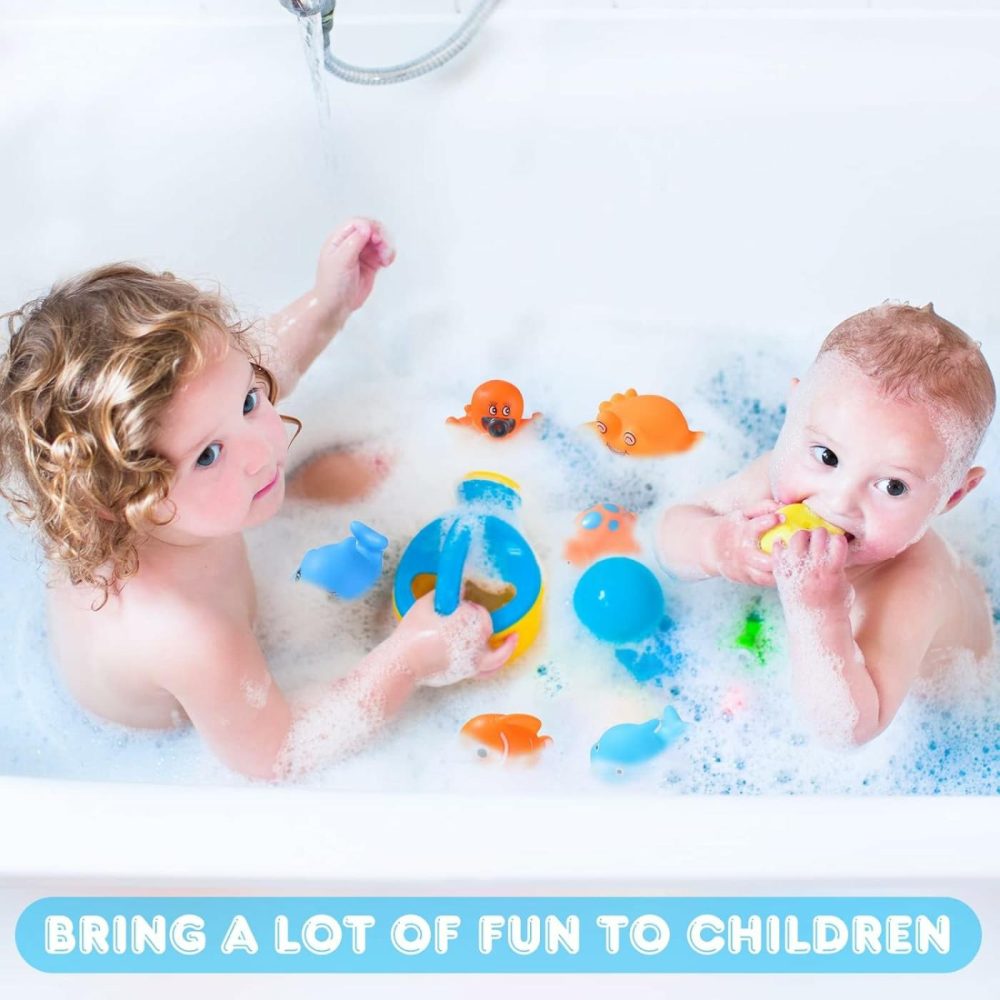 50 Pcs Baby Bath Toys Bulk Infant Bath Toys Water Float Squeak Rubber Animal Toys Bathtub Pool Toy For Toddlers Kids Bath Time Shower Party Favors Birthday Gifts  Random Style  |  Bath Toys All Toys Bath Toys