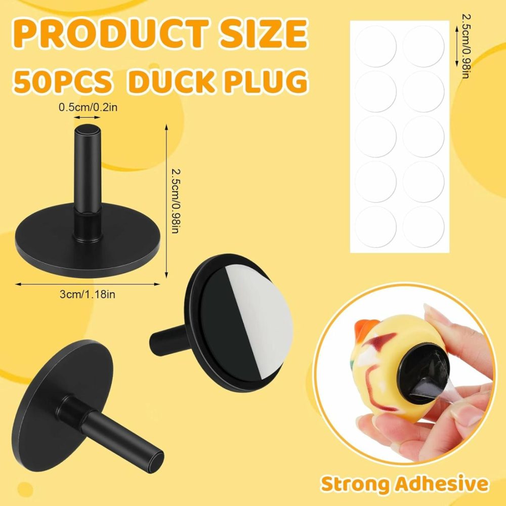 50 Pcs Jeep Duck Holder Rubber Duck Plug For Jeep Dashboard And Fixed Monitor Contains Double-Sided Stickers,Great Gift For Jeep Lover(Rubber Duck Not Included)  |  Bath Toys All Toys Bath Toys