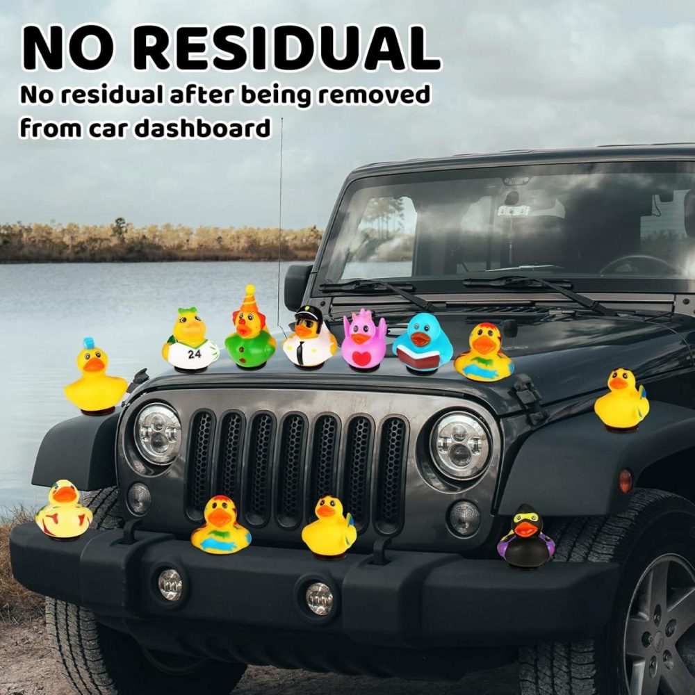 50 Pcs Jeep Duck Holder Rubber Duck Plug For Jeep Dashboard And Fixed Monitor Contains Double-Sided Stickers,Great Gift For Jeep Lover(Rubber Duck Not Included)  |  Bath Toys All Toys Bath Toys