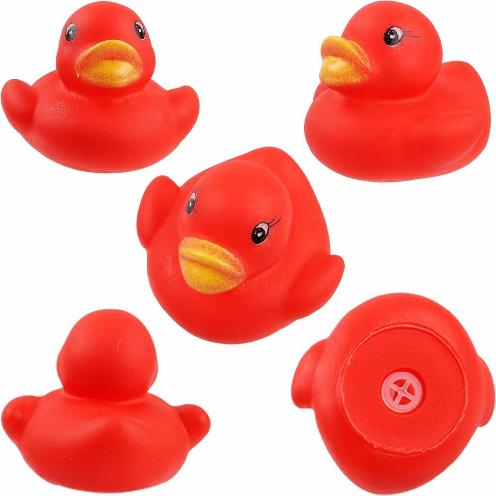 50 Pcs Rubber Ducks Bath Toy  Multicolor Mini Rubber Duck Bulk Float Duck Baby Bath Toy  Shower Birthday Party Christmas Favors Gift (5 Colors)  |  Bath Toys All Toys Bath Toys