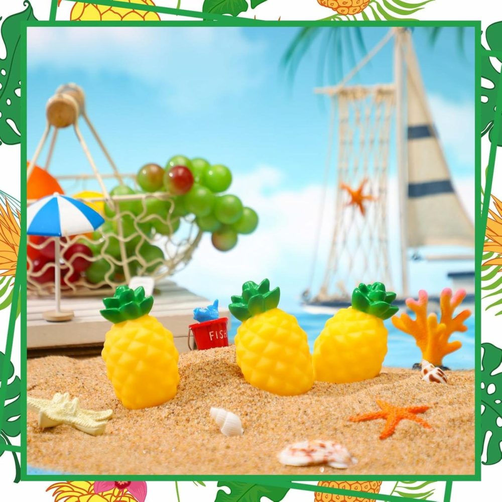 50 Pcs Rubber Pineapple Bath Toy Bulk Mini Pineapple Toys Pineapple Bathtub Toys For Baby Float Squeak Toys For Summer Pool Parties Party Baby Shower Decoration  |  Bath Toys All Toys Bath Toys