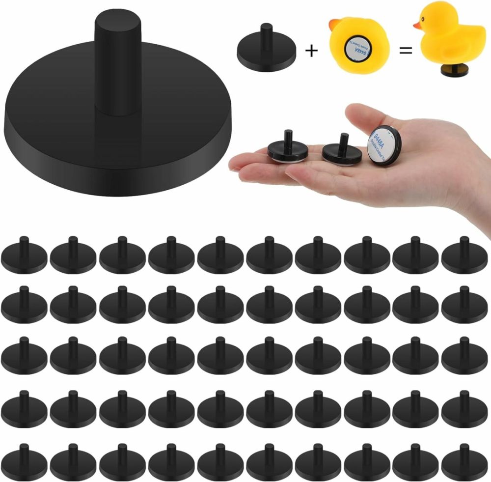 50 Pieces Duck Plug Rubber Duck Mount Black Plastic Rubber Duck Holder For Fixed Display Car Dashboard Bath Duck Accessories  Rubber Ducks Not Included  |  Bath Toys All Toys Bath Toys